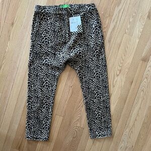 NWT Sandrine Rose Leopard Print Harem Joggers Size: Small